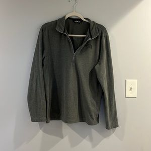 the north face men’s size medium gray zip up
